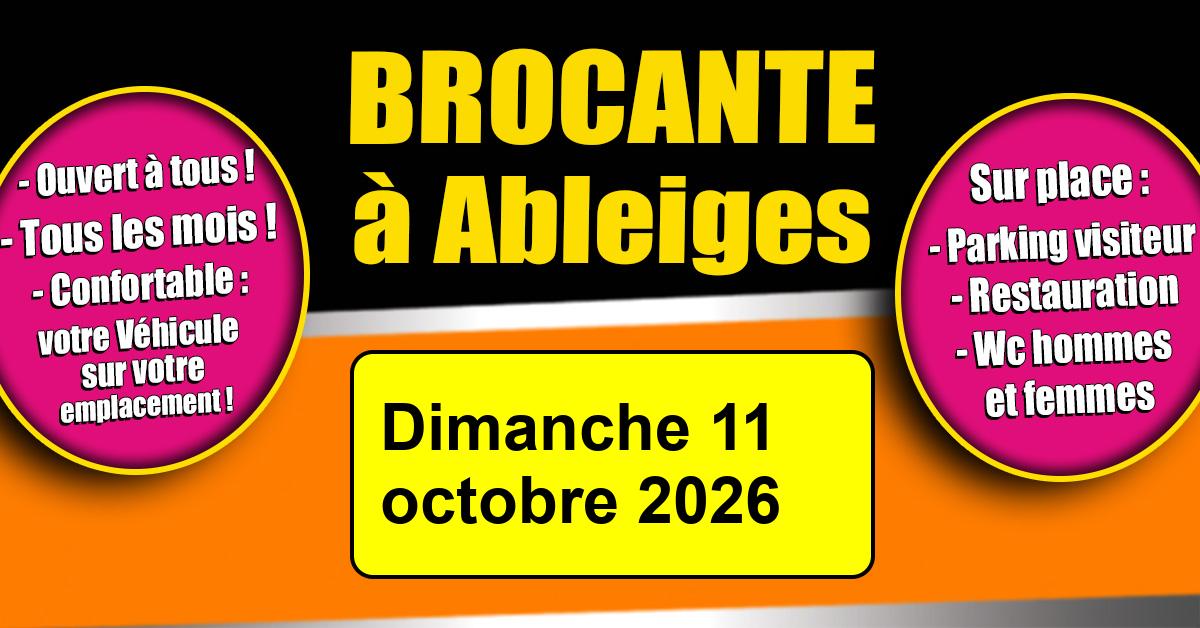 Photo de la Brocante d'Ableiges du Dimanche 11 octobre 2026 au Domaine d'Ableiges