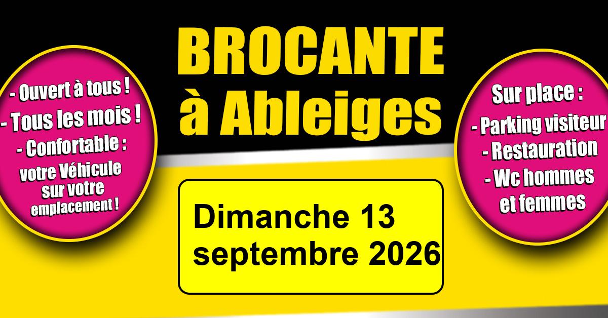 Photo de la Brocante d'Ableiges du Dimanche 13 Septembre 2026 au Domaine d'Ableiges