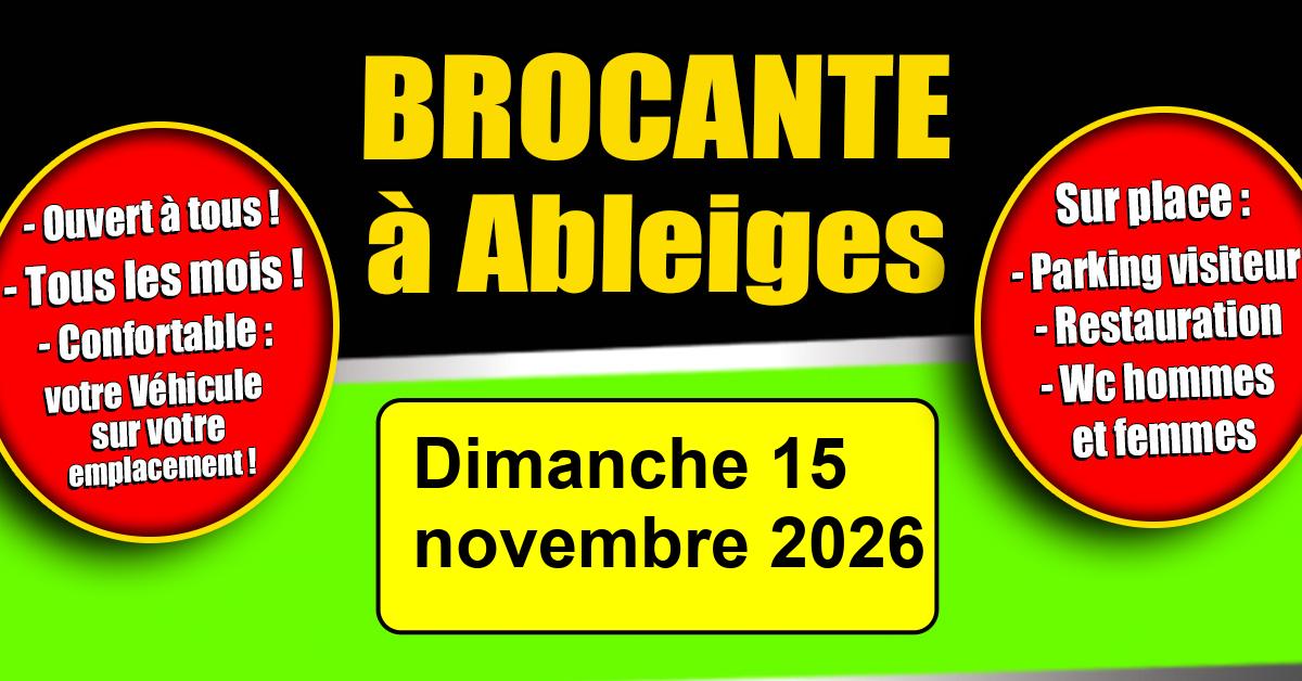 Photo de la Brocante d'Ableiges du Dimanche 15 novembre 2026 au Domaine d'Ableiges