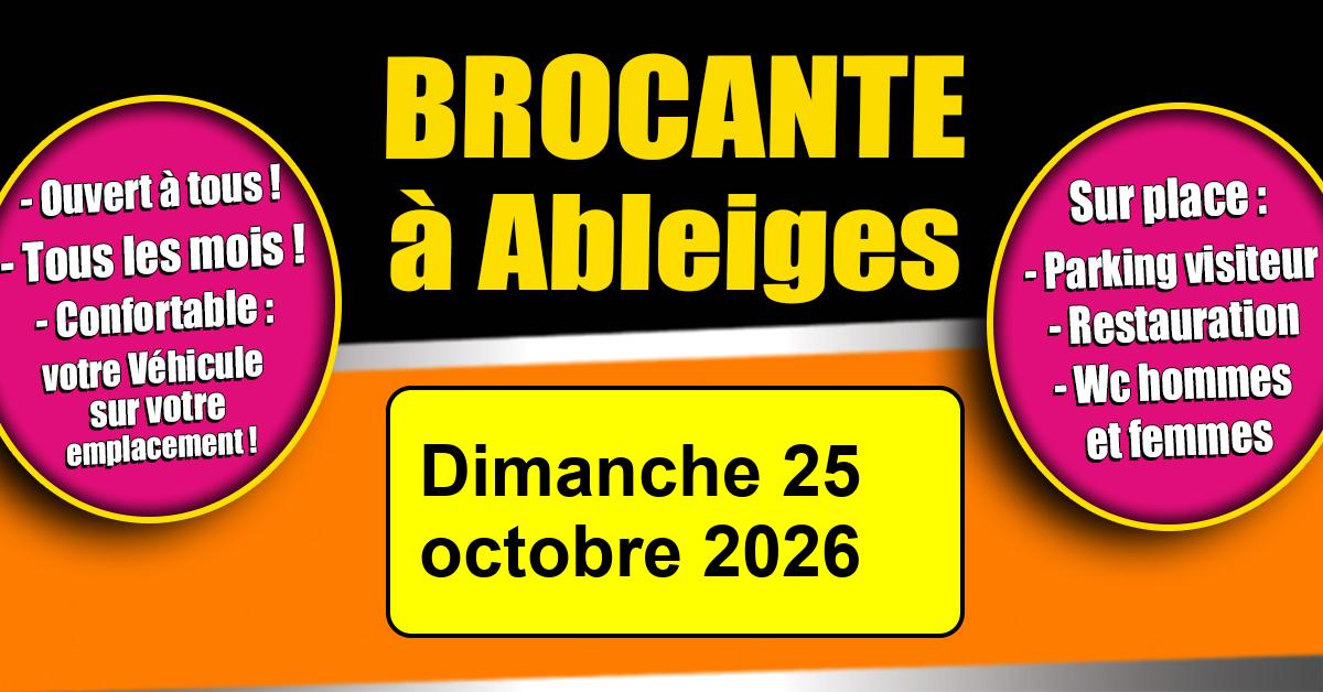 Photo de la Brocante d'Ableiges du Dimanche 25 octobre 2026 au Domaine d'Ableiges
