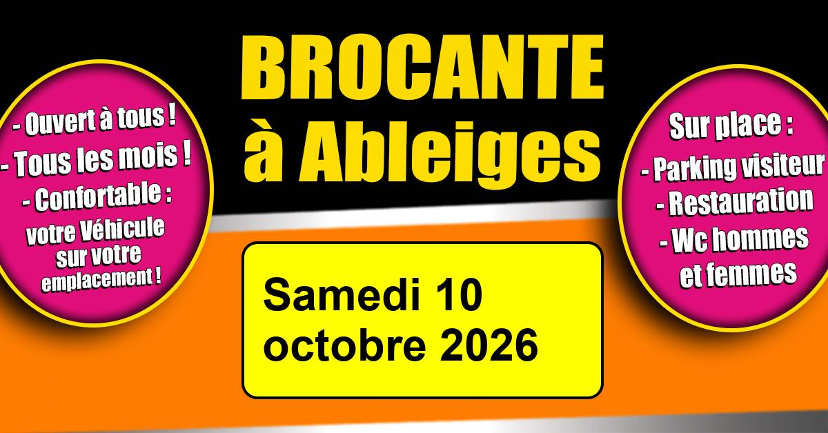 Photo de la Brocante d'Ableiges du Samedi 10 octobre 2026 au Domaine d'Ableiges