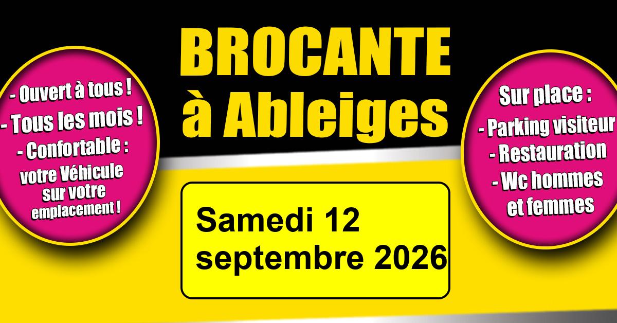 Photo de la Brocante d'Ableiges du Samedi 12 septembre 2026 au Domaine d'Ableiges