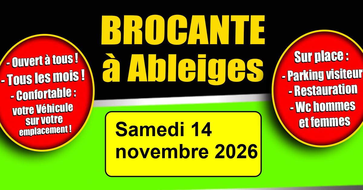 Photo de la Brocante d'Ableiges du Samedi 14 novembre 2026 au Domaine d'Ableiges