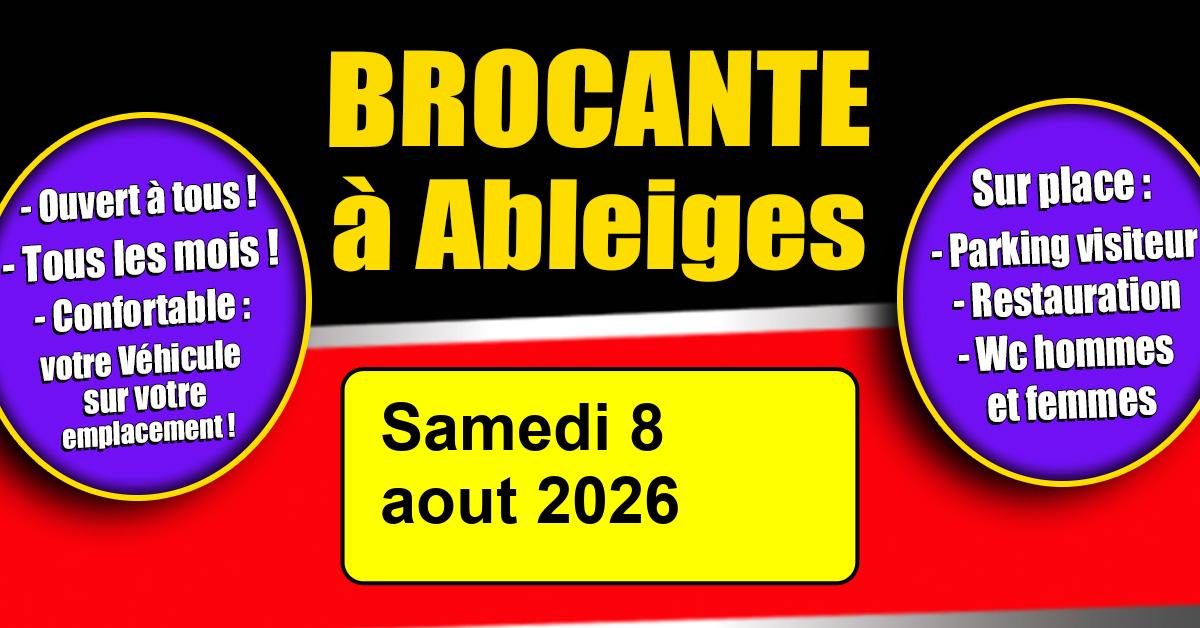 Photo de la Brocante d'Ableiges du Samedi 8 aout 2026 au Domaine d'Ableiges