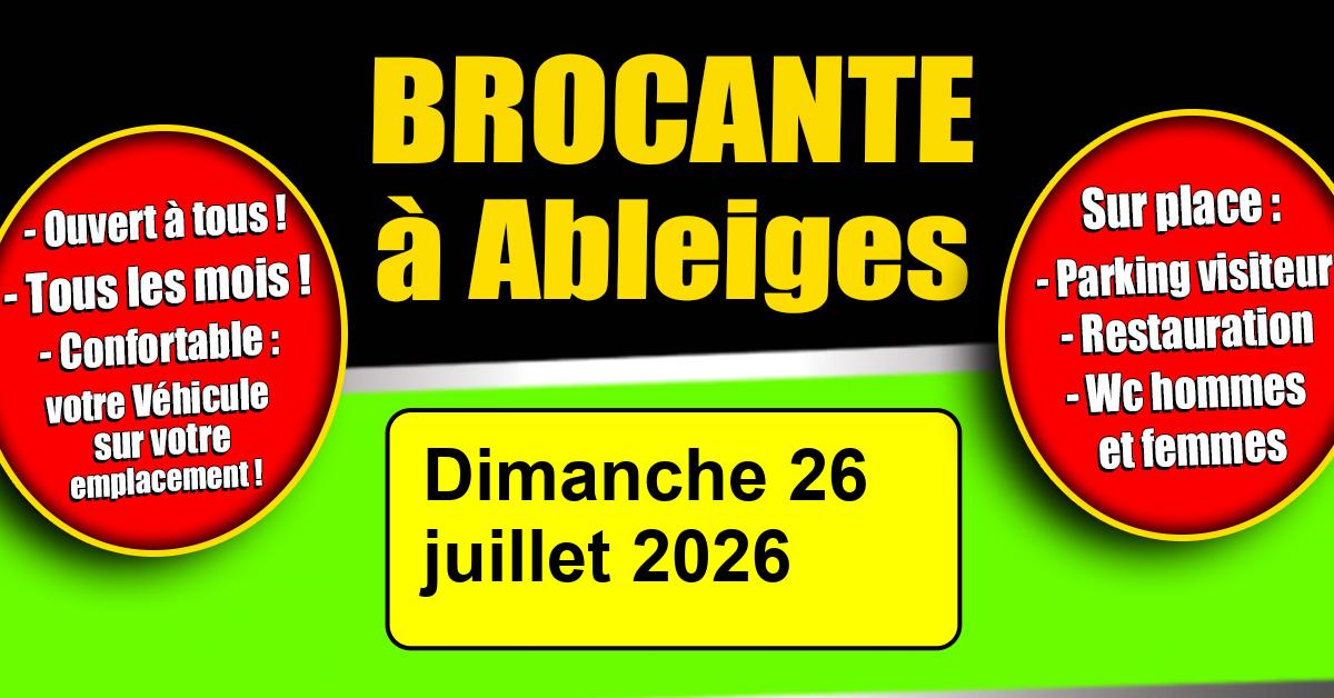Photo de la Brocante d'Ableiges du dimanche 26 juillet 2026 au Domaine d'Ableiges